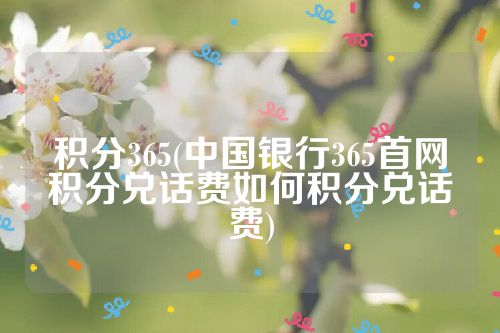 积分365(中国银行365首网积分兑话费如何积分兑话费)