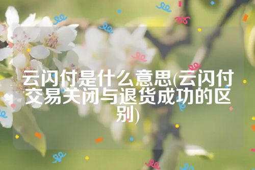 云闪付是什么意思(云闪付交易关闭与退货成功的区别)