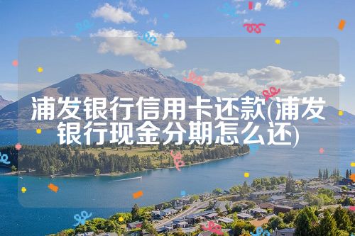 浦发银行信用卡还款(浦发银行现金分期怎么还)