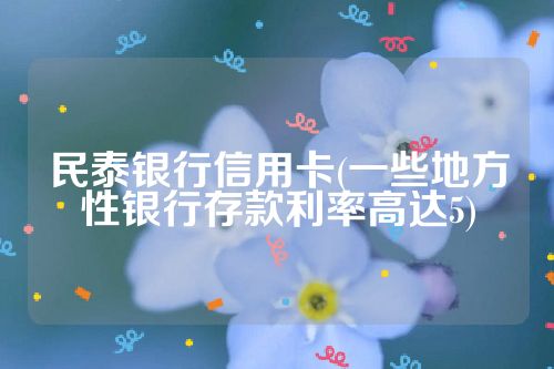 民泰银行信用卡(一些地方性银行存款利率高达5)