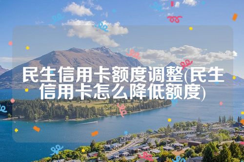 民生信用卡额度调整(民生信用卡怎么降低额度)