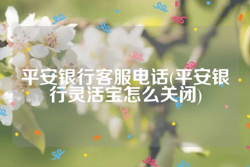 平安银行客服电话(平安银行灵活宝怎么关闭)