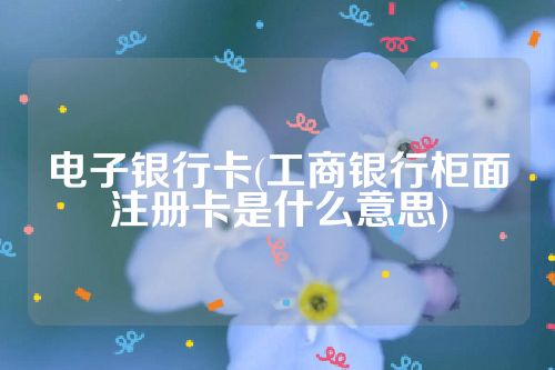 电子银行卡(工商银行柜面注册卡是什么意思)