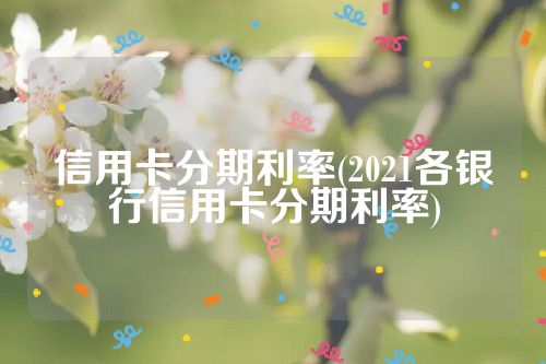 信用卡分期利率(2021各银行信用卡分期利率)