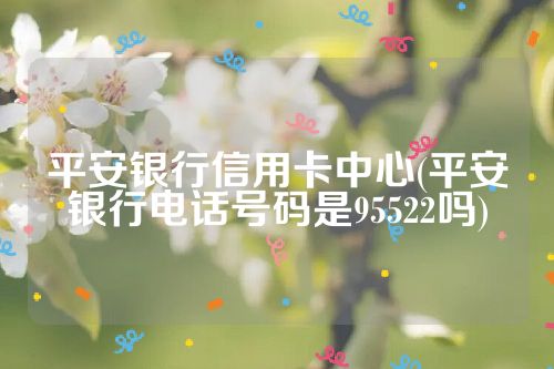 平安银行信用卡中心(平安银行电话号码是95522吗)