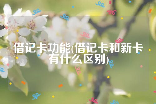 借记卡功能(借记卡和新卡有什么区别)