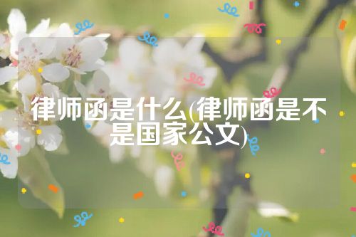 律师函是什么(律师函是不是国家公文)