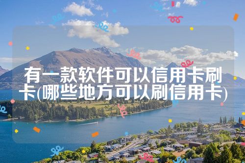 有一款软件可以信用卡刷卡(哪些地方可以刷信用卡)